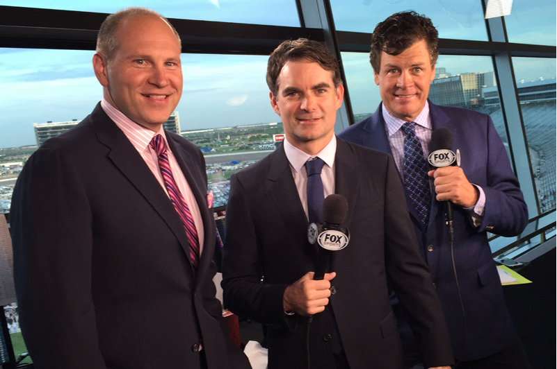 NASCAR on FOX Tv Auto Club 400 : March 2015 : Grooming for Jeff Gordon, Michael Waltrip & Mike Joy